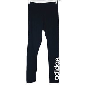Adidas Pants Women XS Black White Leggings Streetwear Casual Workout Athleisure